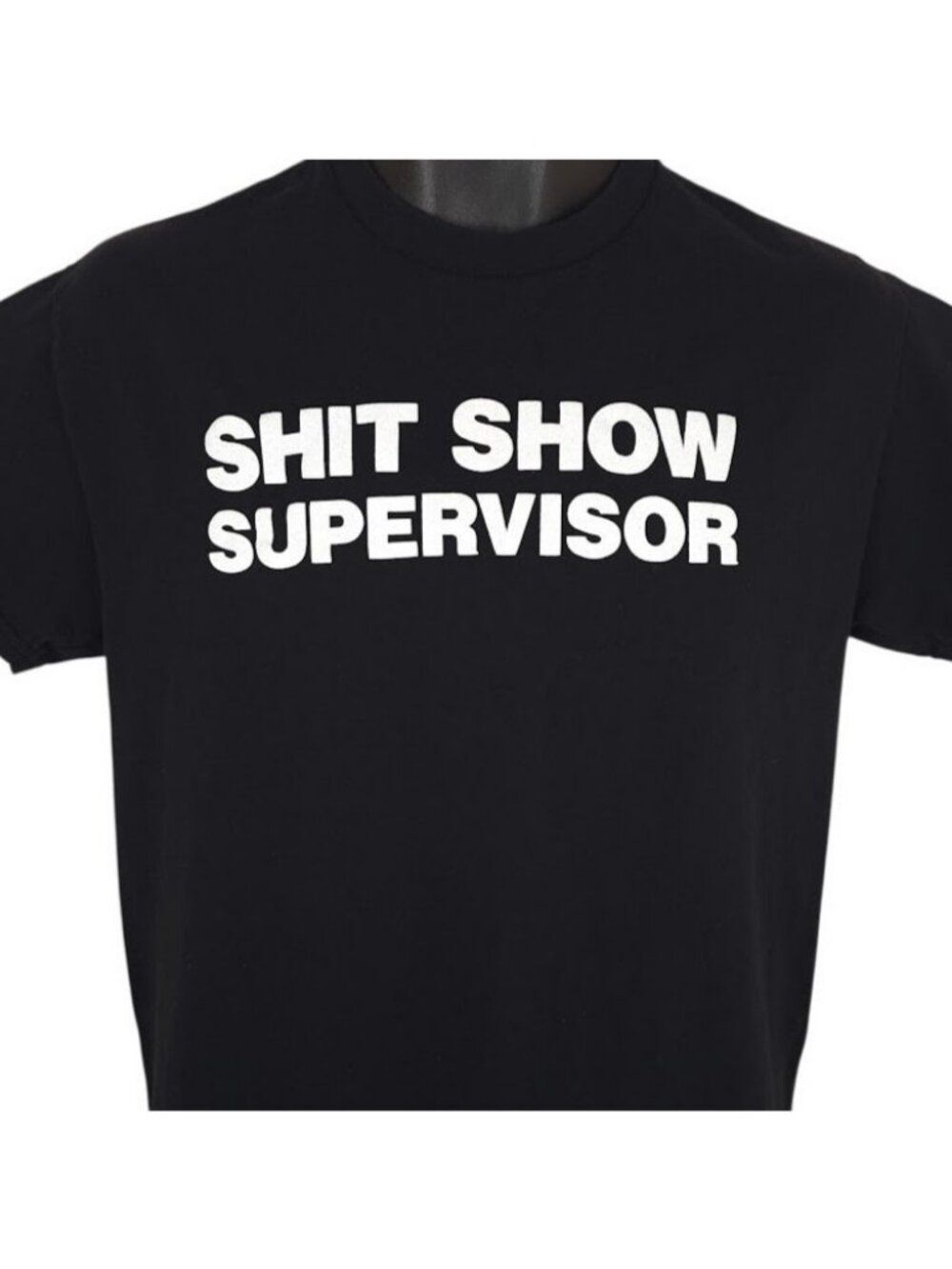 Sh*t Show Supervisor T Shirt Mens Size Medium Black Funny Joke Humor